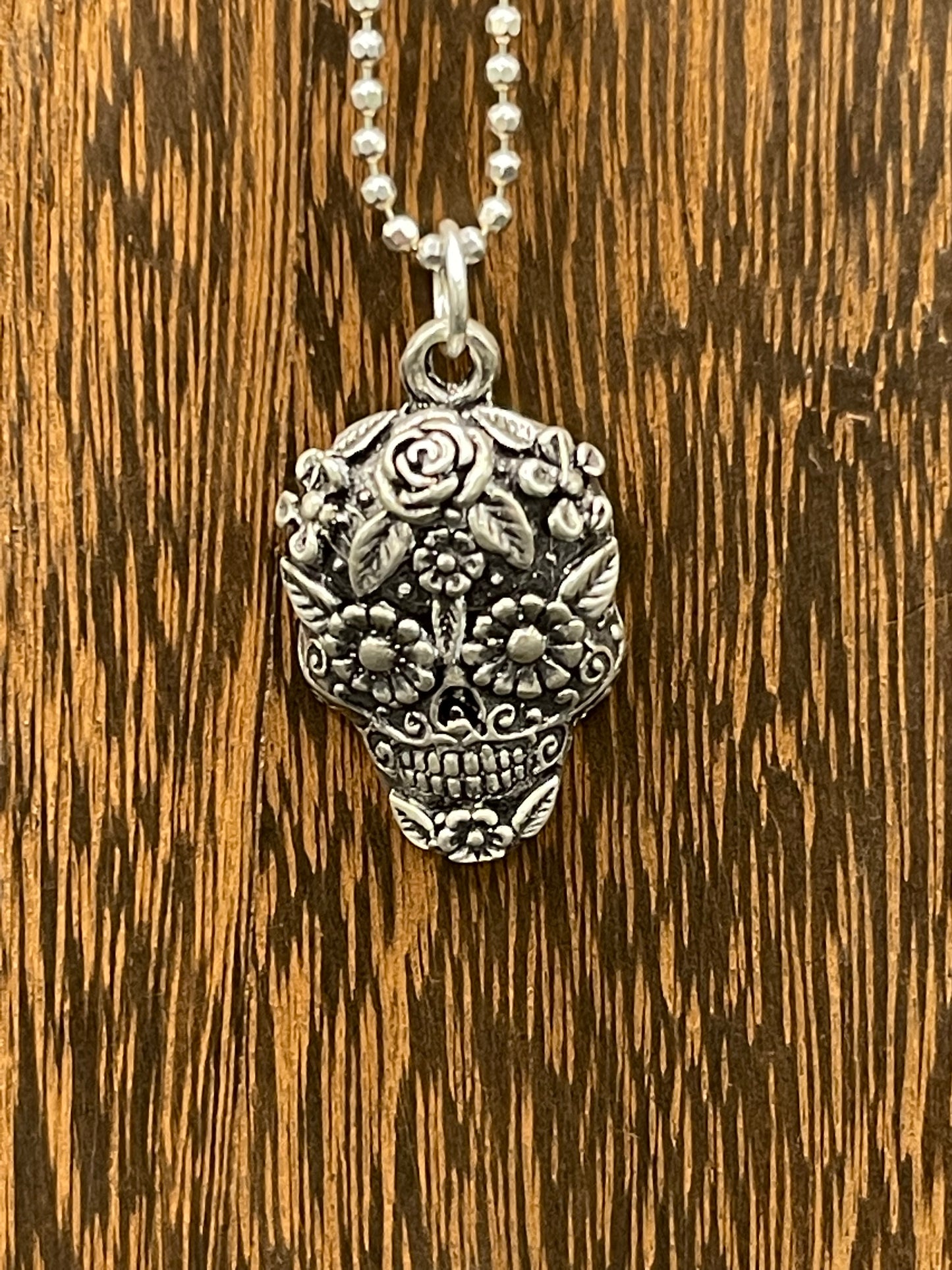 Dia De Los Muertos Sterling Silver Chain & Pendant