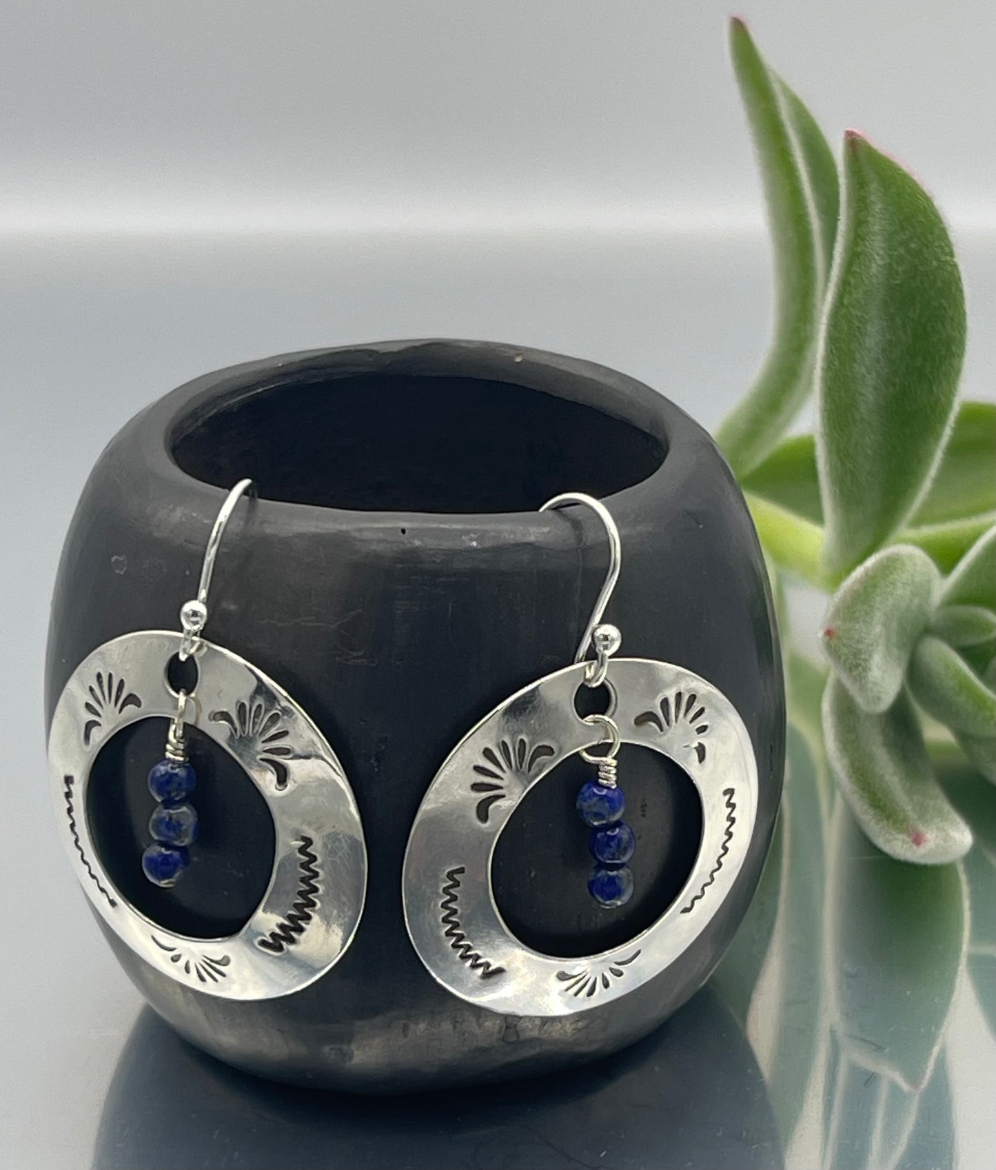 Stamped Treasure Ring Earrings