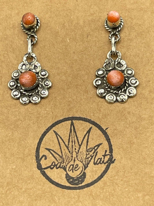 Coral Stone Earrings