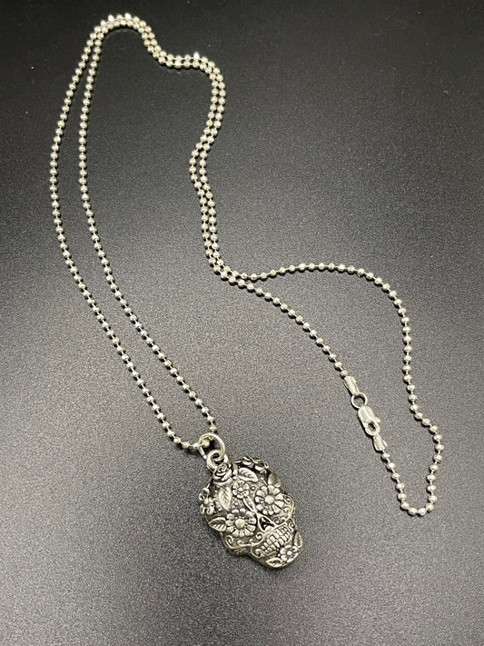 Dia De Los Muertos Sterling Silver Chain & Pendant