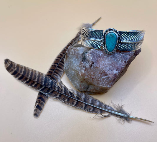 See~Bird Turquoise Cuff