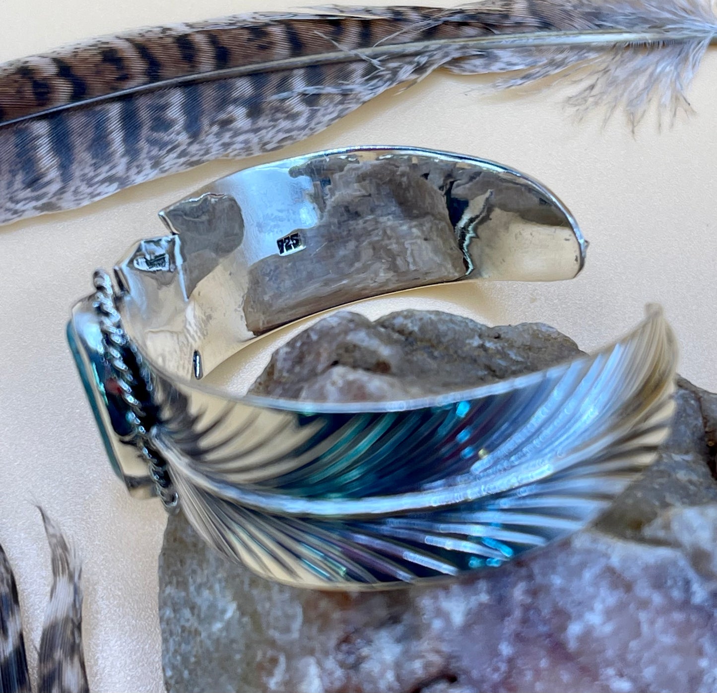See~Bird Turquoise Cuff
